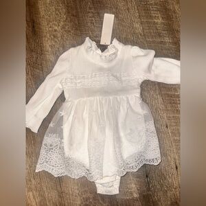 SHEIN White Lace Diaper Cover Dress